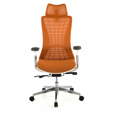 sedia ergonomica arancione miller rete transpirante braccioli regolabili 3d 3