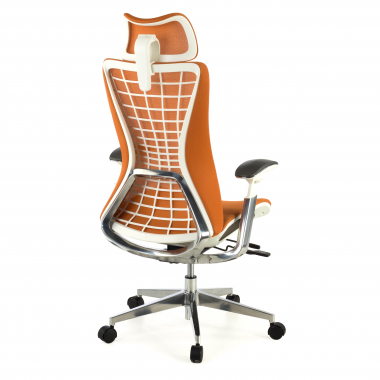 sedia ergonomica arancione miller rete transpirante braccioli regolabili 3d 5