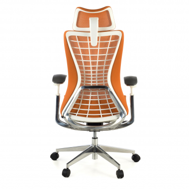 sedia ergonomica arancione miller rete transpirante braccioli regolabili 3d 6