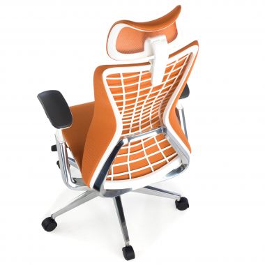 sedia ergonomica arancione miller rete transpirante braccioli regolabili 3d 7
