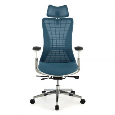 sedia ergonomica blu miller rete transpirante braccioli regolabili 3d 4