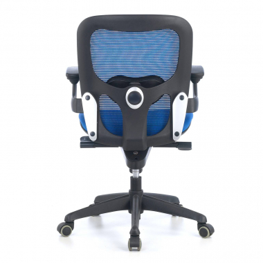 sedia ergonomica blu sedia da ufficio rete transpirante braccioli mobili supporto lombare 7