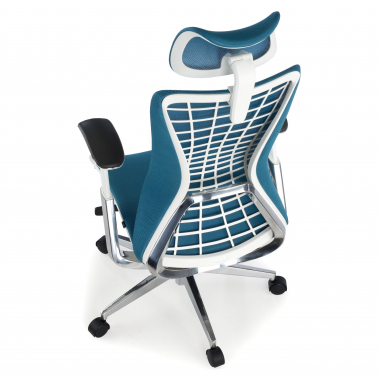 sedia ergonomica blu miller rete transpirante braccioli regolabili 3d 7