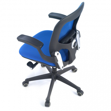 sedia ergonomica blu sedia da ufficio rete transpirante braccioli mobili supporto lombare 8