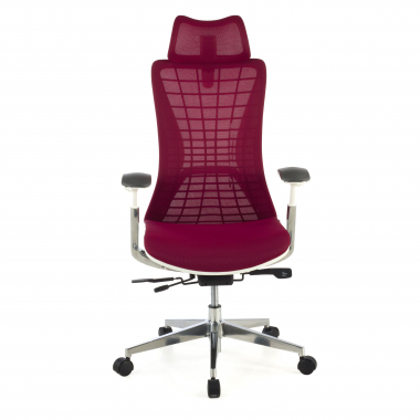 sedia ergonomica rosso miller rete transpirante braccioli regolabili 3d 4