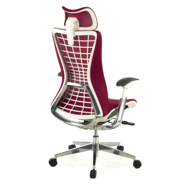 sedia ergonomica rosso miller rete transpirante braccioli regolabili 3d 5