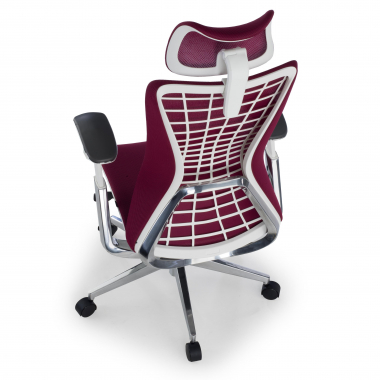 sedia ergonomica rosso miller rete transpirante braccioli regolabili 3d 7
