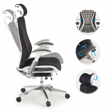 sedia ergonomica nero miller rete transpirante braccioli regolabili 3d 3