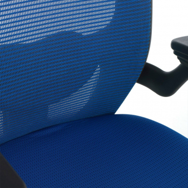 sedia ergonomica blu sedia da ufficio rete transpirante braccioli mobili supporto lombare 5