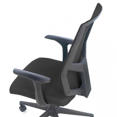 sedia girevole nero archer rete transpirante braccioli fissi supporto lombare 7