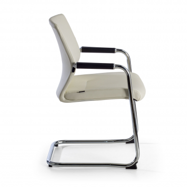 sedia per sala dattesa bianco ecopelle ecopelle braccioli imbottiti 4