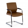 Poltrona Sala d'Atessa Adele, cantilever, Design Moderno, Pelle