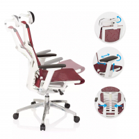 Sedia ergonomica Dynamic white, meccanismo sincronizzato plus