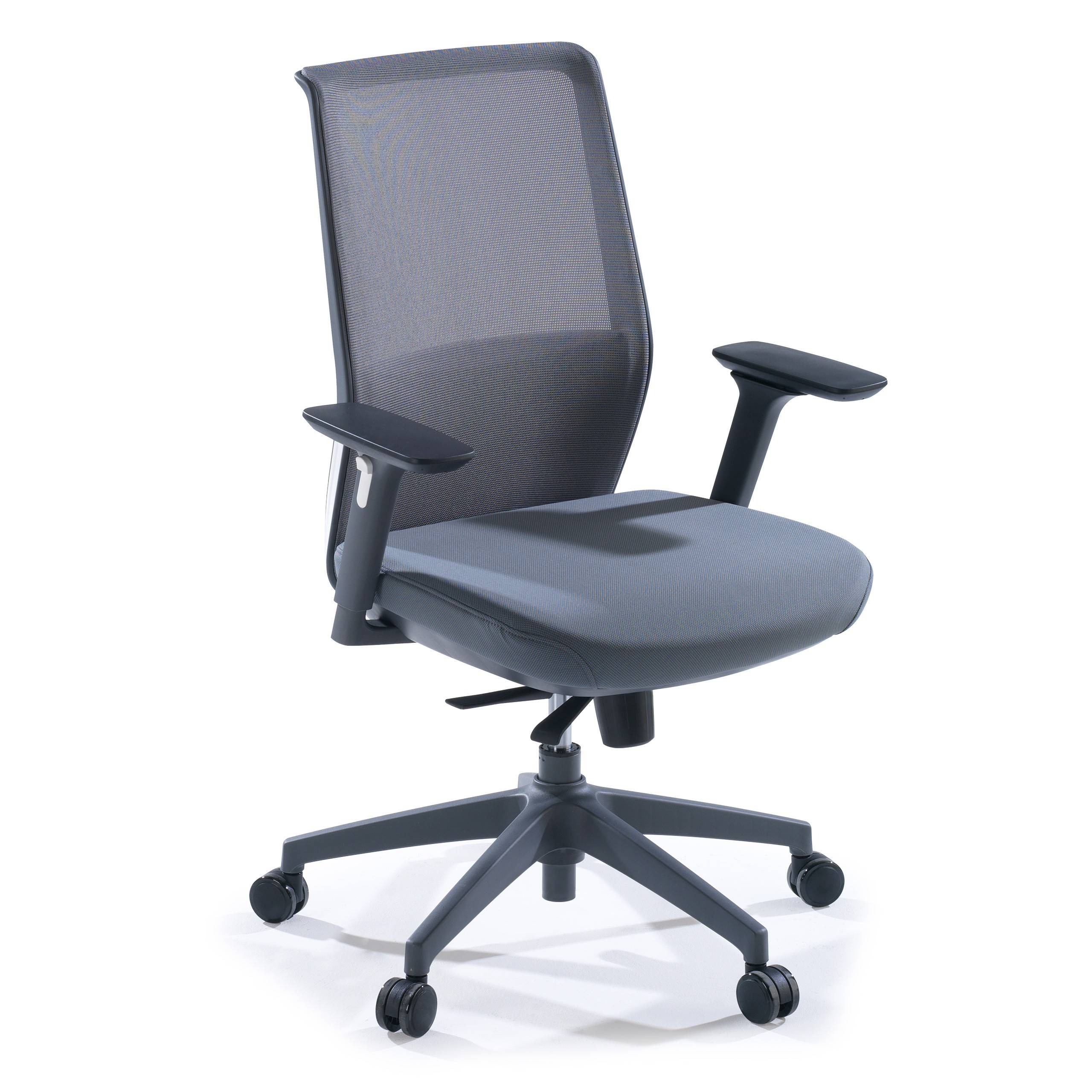 Sedia da ufficio professionale Five, rossa, cuscino lombare, completamente regolabile
