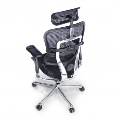 sedia ergonomica nero struttura nera rete rete transpirante braccioli regolabili 5d poggiatesta 9