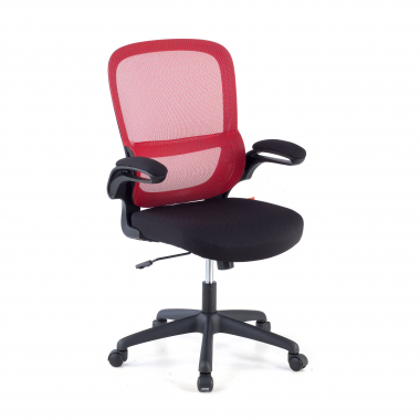 sedia da ufficio rosso river rete transpirante braccioli ribaltabili supporto lombare 1