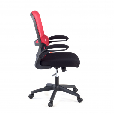 sedia da ufficio rosso river rete transpirante braccioli ribaltabili supporto lombare 4