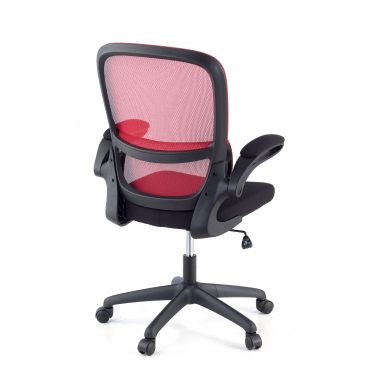 sedia da ufficio rosso river rete transpirante braccioli ribaltabili supporto lombare 5