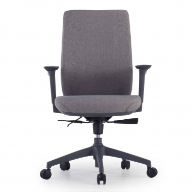 sedia da ufficio grigio tapizzata tessuto tessuto braccioli regolabili 3d 4