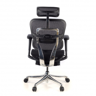 sedia ergonomica nero struttura nera poggiapiedi rete transpirante braccioli mobili poggiatesta poggiapiedi estensibile 8