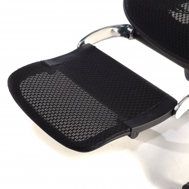 sedia ergonomica nero struttura nera poggiapiedi rete transpirante braccioli mobili poggiatesta poggiapiedi estensibile 11