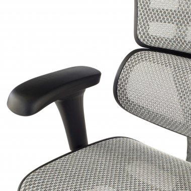 sedia ergonomica grigio struttura nera rete rete transpirante braccioli mobili poggiatesta 10