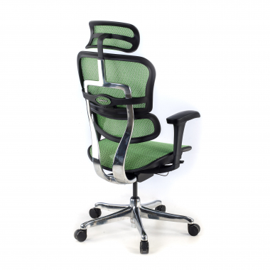 sedia ergonomica verde struttura nera rete rete transpirante braccioli mobili poggiatesta 6