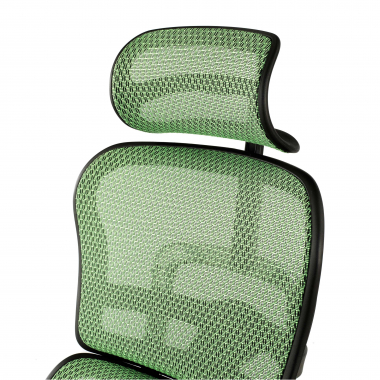 sedia ergonomica verde struttura nera rete rete transpirante braccioli mobili poggiatesta 9