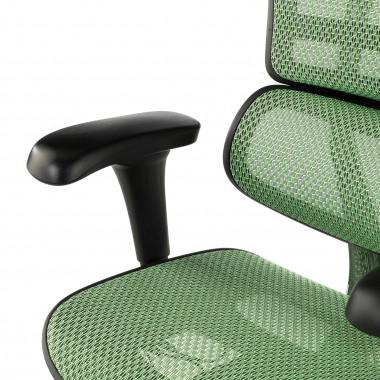 sedia ergonomica verde struttura nera rete rete transpirante braccioli mobili poggiatesta 10