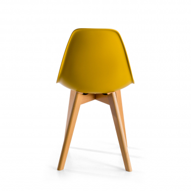 sedia scandinava giallo bergen di plastica senza braccioli 5