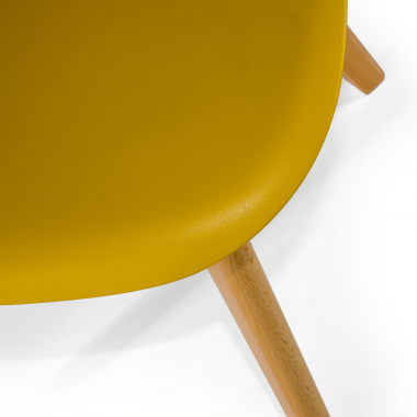 sedia scandinava giallo bergen di plastica senza braccioli 7