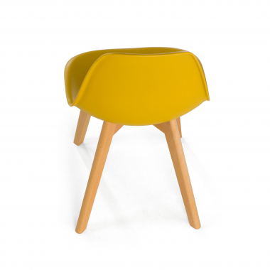 sedia scandinava giallo bergen di plastica senza braccioli 10
