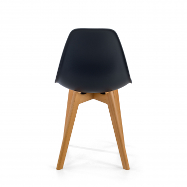 sedia scandinava nero bergen di plastica senza braccioli 6