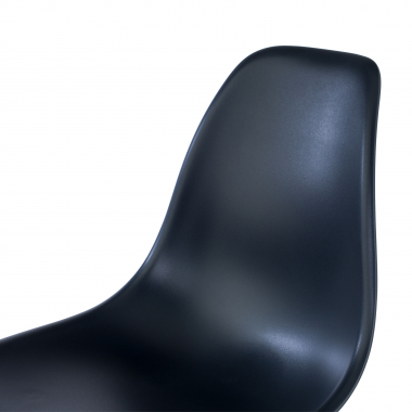 sedia scandinava nero bergen di plastica senza braccioli 7
