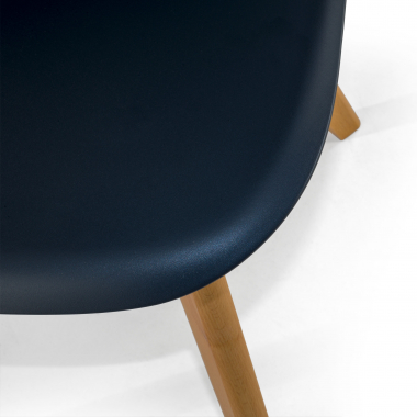 sedia scandinava nero bergen di plastica senza braccioli 8