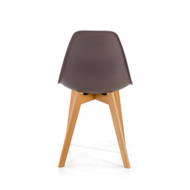 sedia scandinava marrone bergen di plastica senza braccioli 5