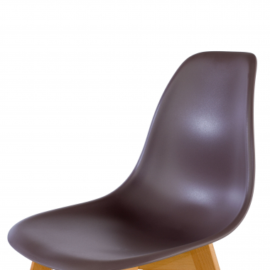 sedia scandinava marrone bergen di plastica senza braccioli 7