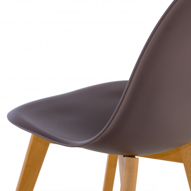 sedia scandinava marrone bergen di plastica senza braccioli 8