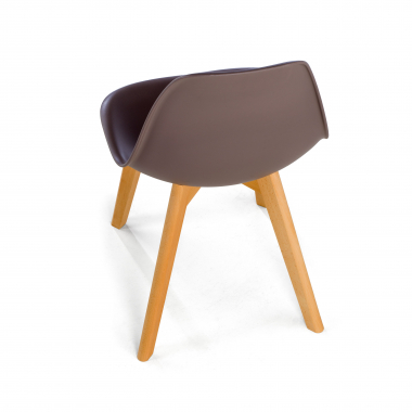 sedia scandinava marrone bergen di plastica senza braccioli 9