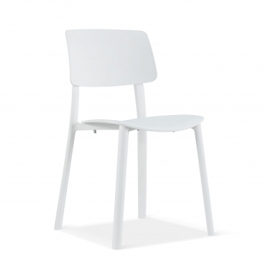 sedia da conferenza bianco etna di plastica senza braccioli 1