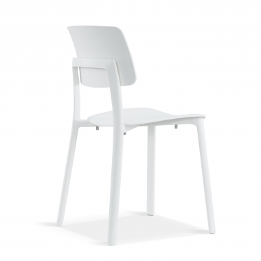 sedia da conferenza bianco etna di plastica senza braccioli 5
