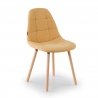 Sedia Scandinava Zafir, spessa imbottitura, gambe in metallo