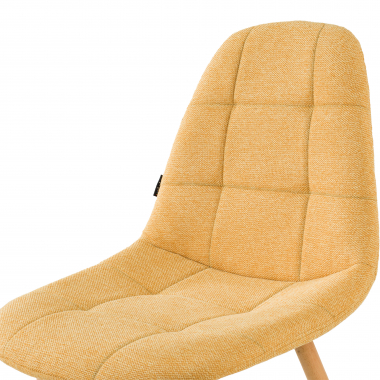 sedia scandinava giallo piedini in legno tessuto senza braccioli 6