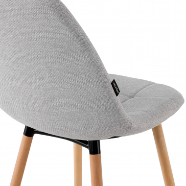 sedia scandinava grigio piedini in legno tessuto senza braccioli 6