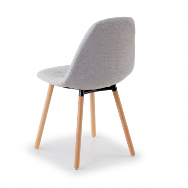 sedia scandinava grigio piedini in legno tessuto senza braccioli 8