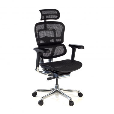sedia ergonomica nero struttura nera rete rete transpirante braccioli regolabili 5d poggiatesta 1