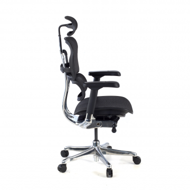 sedia ergonomica nero struttura nera rete rete transpirante braccioli regolabili 5d poggiatesta 6