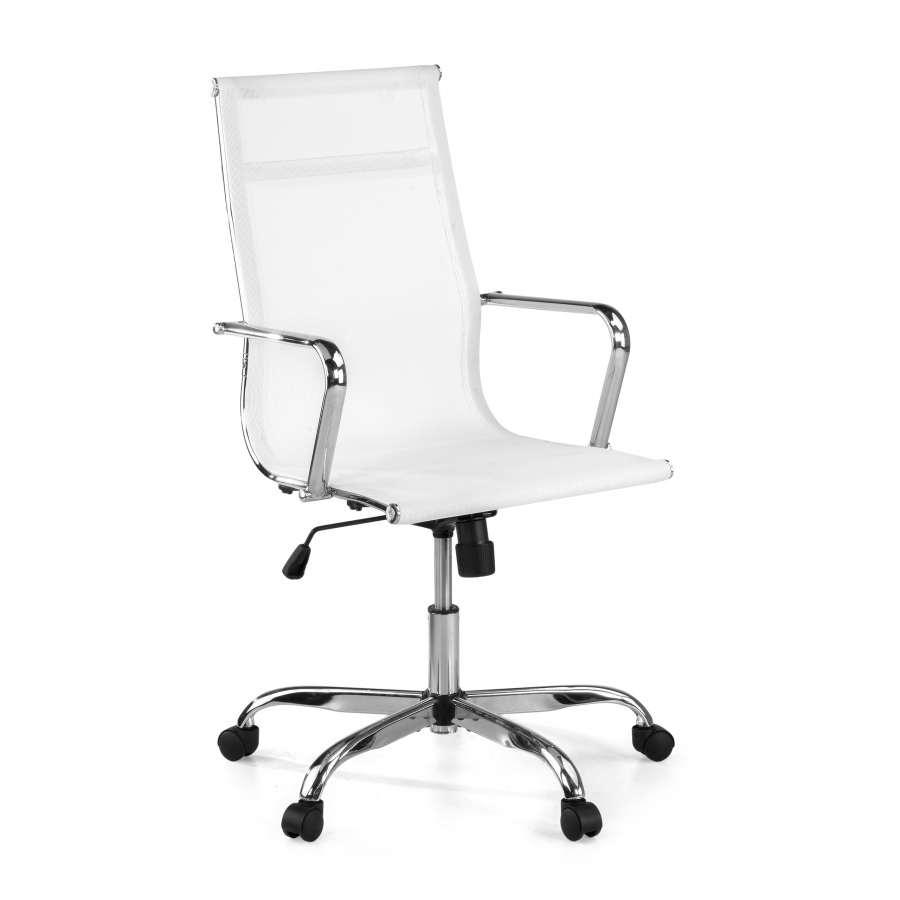 Sedia ufficio design Spirit, telaio in acciaio, schienale alto, rete