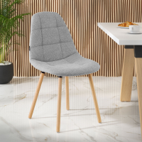 Sedia Scandinava Zafir, spessa imbottitura, gambe in legno