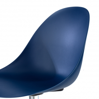 sedia sala riunione blu con ruote di plastica senza braccioli 9